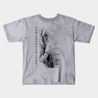 African Elephant "Ban Trade in Ivory" Kids T-Shirt